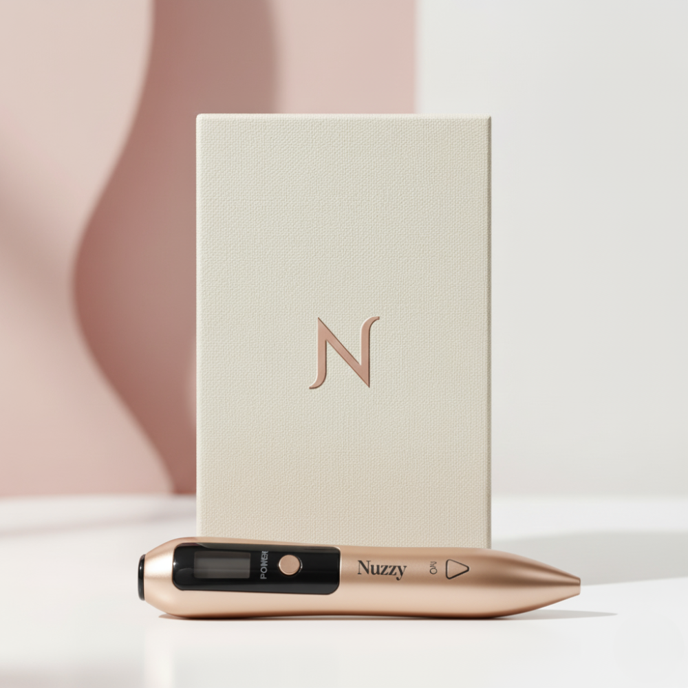 The Nuzzy Pen in its travel case